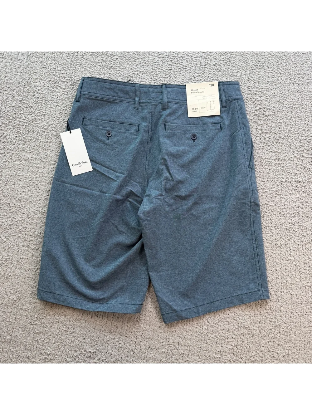 Goodfellow & Co Men’s Blue Hybrid Swim Shorts Size 28 NWT 10.5” 4-Way Stretch